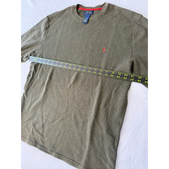 Polo Ralph Lauren Waffle Knit Thermal Men XL Long Sleeve Crew Neck Pony Logo - Picture 5 of 7